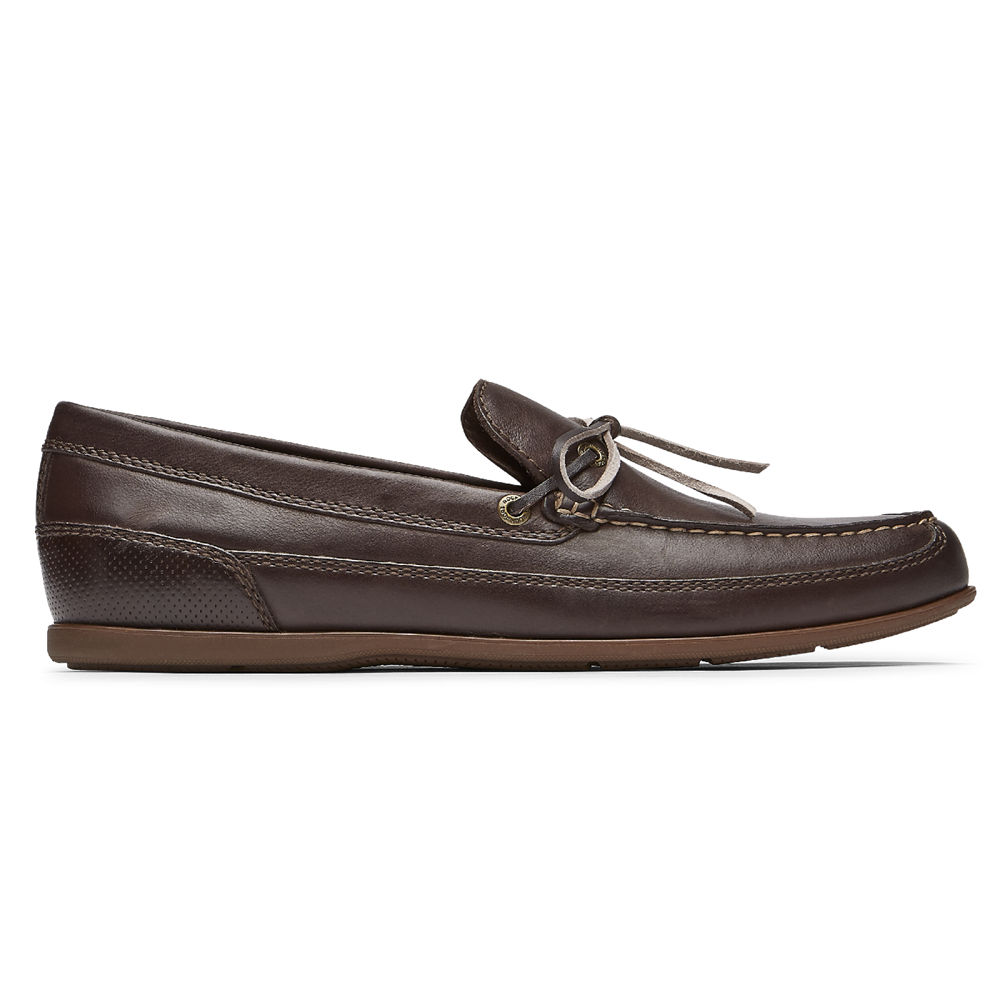 Rockport Singapore Mens Loafers - Malcom Tie Brown - BI6759218